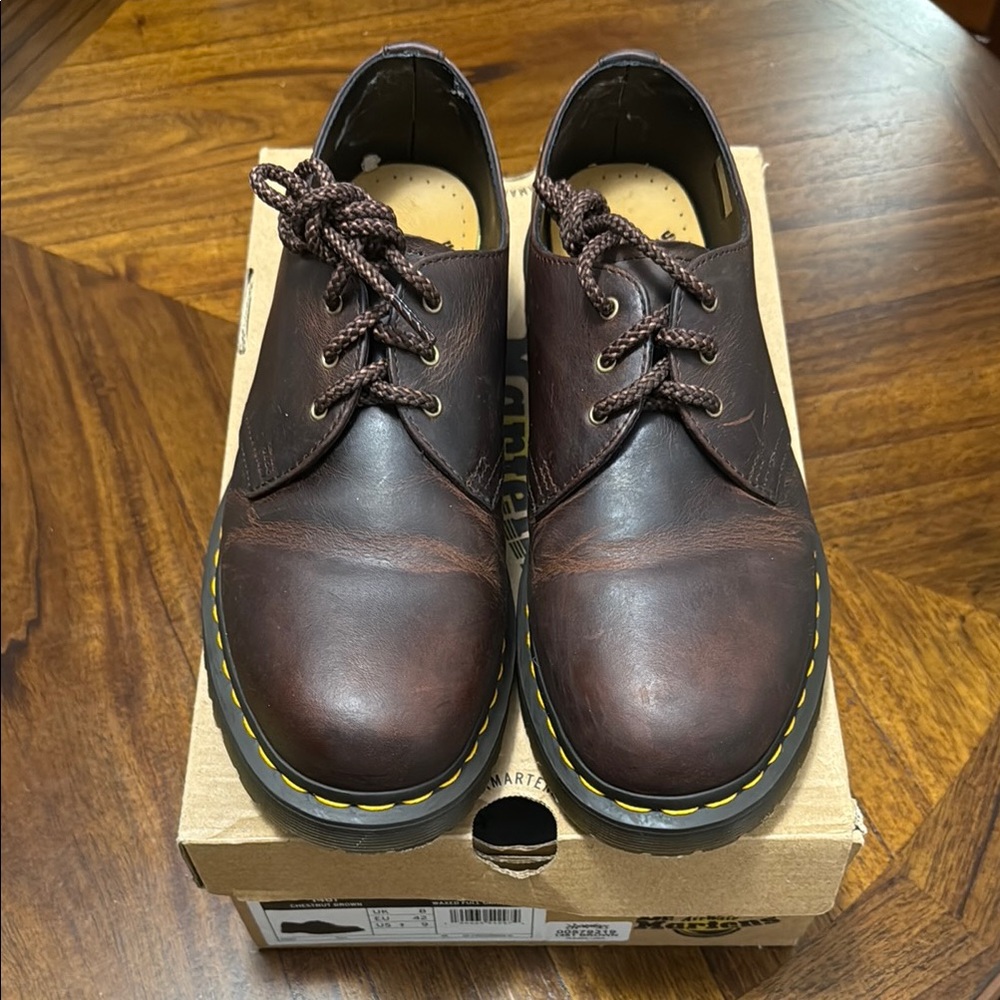 Dr. Martens Dark Brown Leather Oxfords
